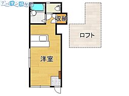 アレーズ ワンルームの間取図画像