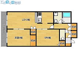 ホーリー弁天橋 1SLDKの間取図画像