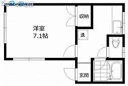 スウィートソフィア 1Kの間取図画像