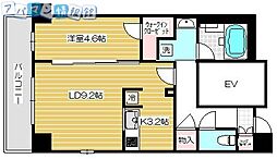 パークソレイユ3番館 1LDKの間取図画像