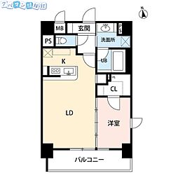 ディナミス 1LDKの間取図画像