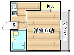 ジョイフルコーポ 1Kの間取図画像