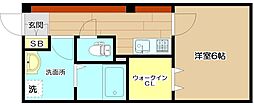 別所エンビィハイツ 1Kの間取図画像