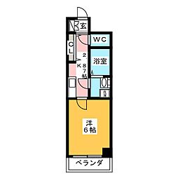 ローズハイツ 1Kの間取図画像