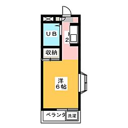 メゾンM・I 1Kの間取図画像