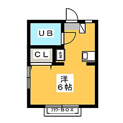 シャトートロピカル1 ワンルームの間取図画像