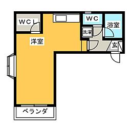 プチ・メゾンイナバ ワンルームの間取図画像