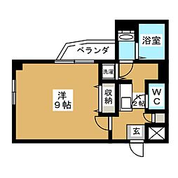 ラ・春秋 1Kの間取図画像