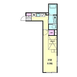BELLE DEMEURU 1Kの間取図画像