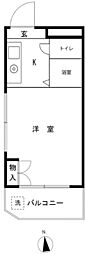 メゾン・ド・カシュネ 1Kの間取図画像