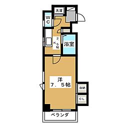 ガーデンコート 1Kの間取図画像