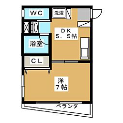 アーバンパークサイド中野 1DKの間取図画像