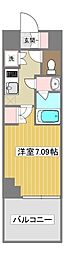 フェルテ中野 1Kの間取図画像