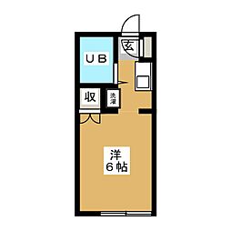 エーデルハイム ワンルームの間取図画像