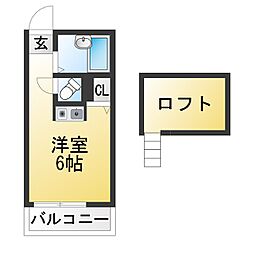 カーサプリマベーラ ワンルームの間取図画像