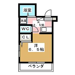 ドゥ・ファミーユ ワンルームの間取図画像