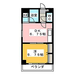 ゾンネンハイム武蔵関 1DKの間取図画像