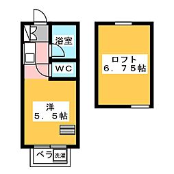 リーガル武蔵関 ワンルームの間取図画像