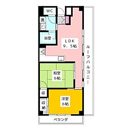 ラフォーレ田無 2LDKの間取図画像