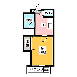 ロイヤルマンション柳沢5 1Kの間取図画像