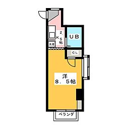 メゾン第二上井草 1Kの間取図画像