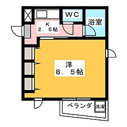 GAIN石神井台 1階1Kの間取り