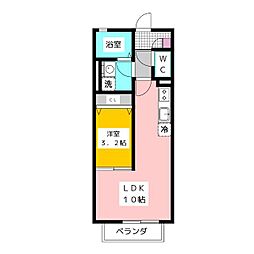 テイクホームズ 2階1LDKの間取り