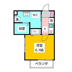 FERIO上井草 3階1Kの間取り