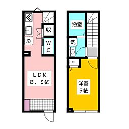 MOK-TERRACE NERIMA Villa 1階1LDKの間取り