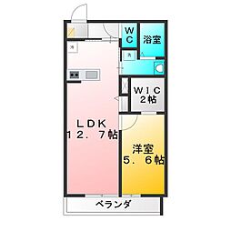 西東京市保谷町1丁目アパート 1LDKの間取図画像