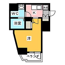 エクセリア上石神井 1Kの間取図画像