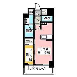 KDXレジデンス上石神井2 1LDKの間取図画像