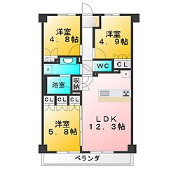 エルデンシア南大泉 3LDKの間取図画像