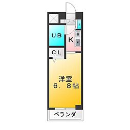 日神パレステージ武蔵関公園 1Kの間取図画像