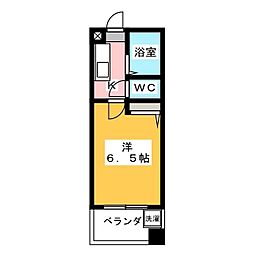 ラ・フローラ武蔵野3 1Kの間取図画像