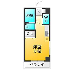 サンフォート ワンルームの間取図画像