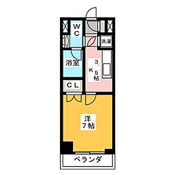 ブラン・メゾン武蔵関 1Kの間取図画像