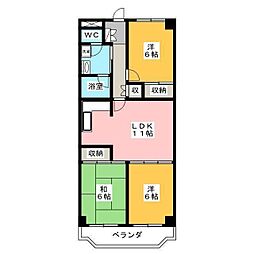 ニューエステート善福寺 3LDKの間取図画像