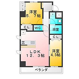 BLANC 2LDKの間取図画像