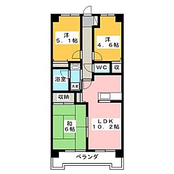 エマーレ保谷 3LDKの間取図画像