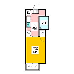 メゾンぶらんしゅ 1Kの間取図画像