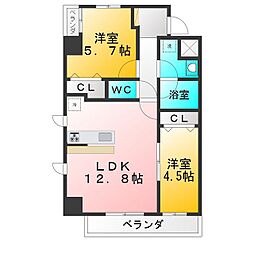 BLANC 2LDKの間取図画像