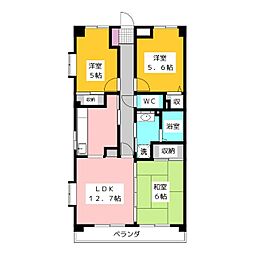 カサベルデ杉並 3LDKの間取図画像