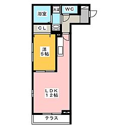 ロイジェント井荻C 1LDKの間取図画像