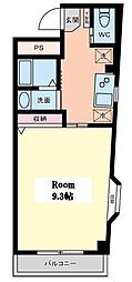 シャトレジョージタウン 1Kの間取図画像