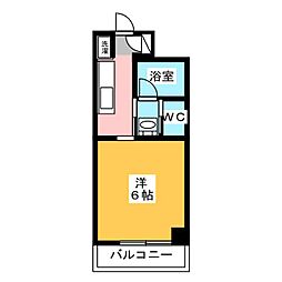 メゾンドI.S.O 1Kの間取図画像