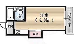 サンハイム島谷 3階1Kの間取り