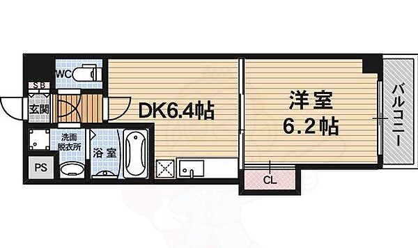 クレオシティ ｜京都府京都市上京区千本通出水下る十四軒町(賃貸マンション1DK・3階・30.77㎡)の写真 その2