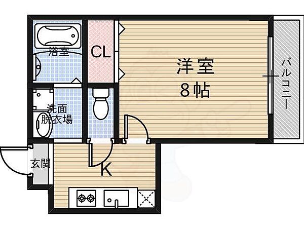 メイプルリーフ嵯峨野 ｜京都府京都市右京区嵯峨野清水町(賃貸マンション1K・1階・28.00㎡)の写真 その2