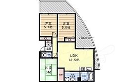 京都府京都市下京区平野町（賃貸マンション3LDK・2階・65.06㎡） その2